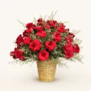 Sacred Rose Offering Arrangement – 50 Indian Roses